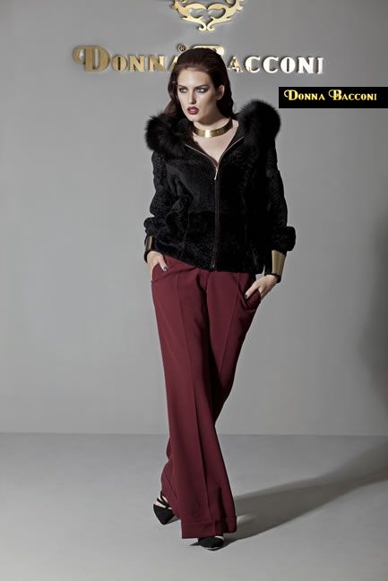 Collection Donna Bacconi Leather Textile — look 1
